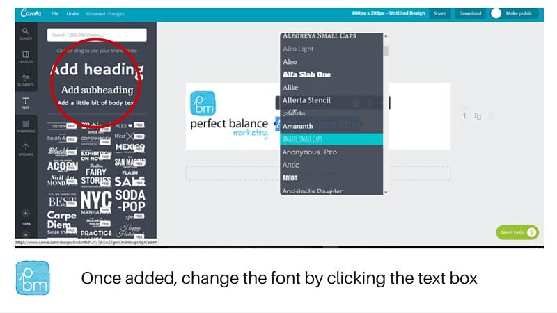 how to edit text and fonts in canva