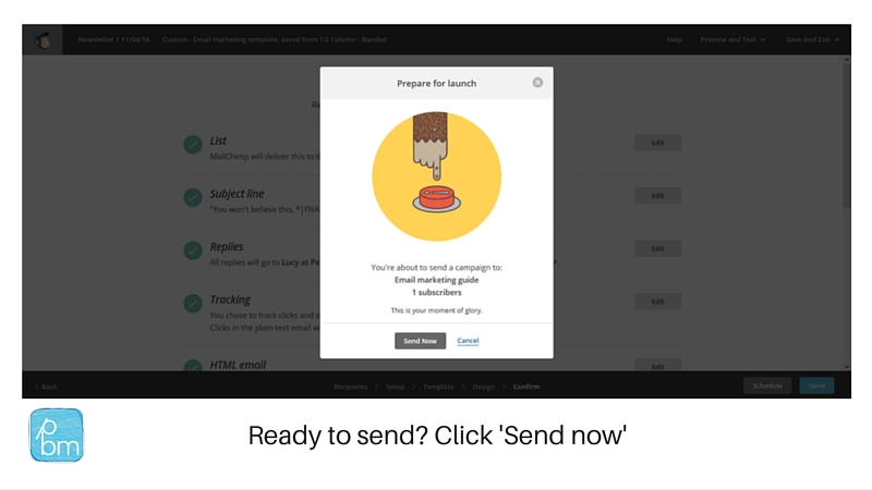 sending your first promotional email to subscribers from Mailchimp